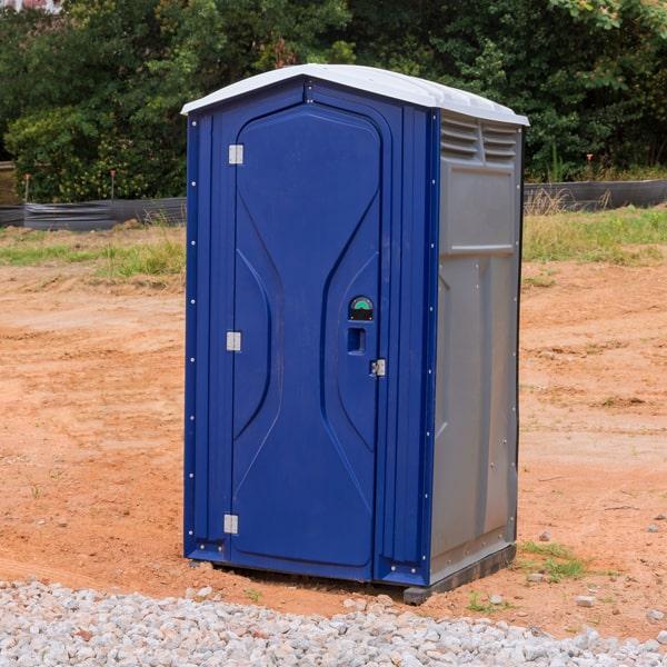 short-term portable toilets should be serviced frequently, generally once a week